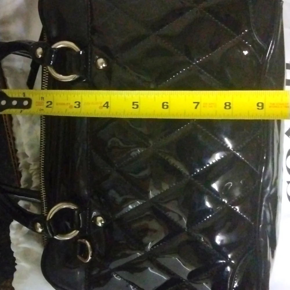 Coach Poppy Liquid Gloss Pushlock Satchel Vintage Quiet Luxury